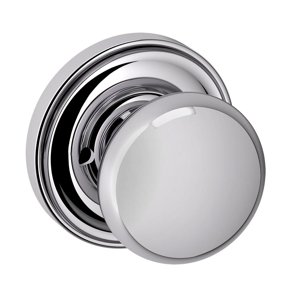 Privacy 5000 Estate Knob with 5048 Rose in Polished Chrome