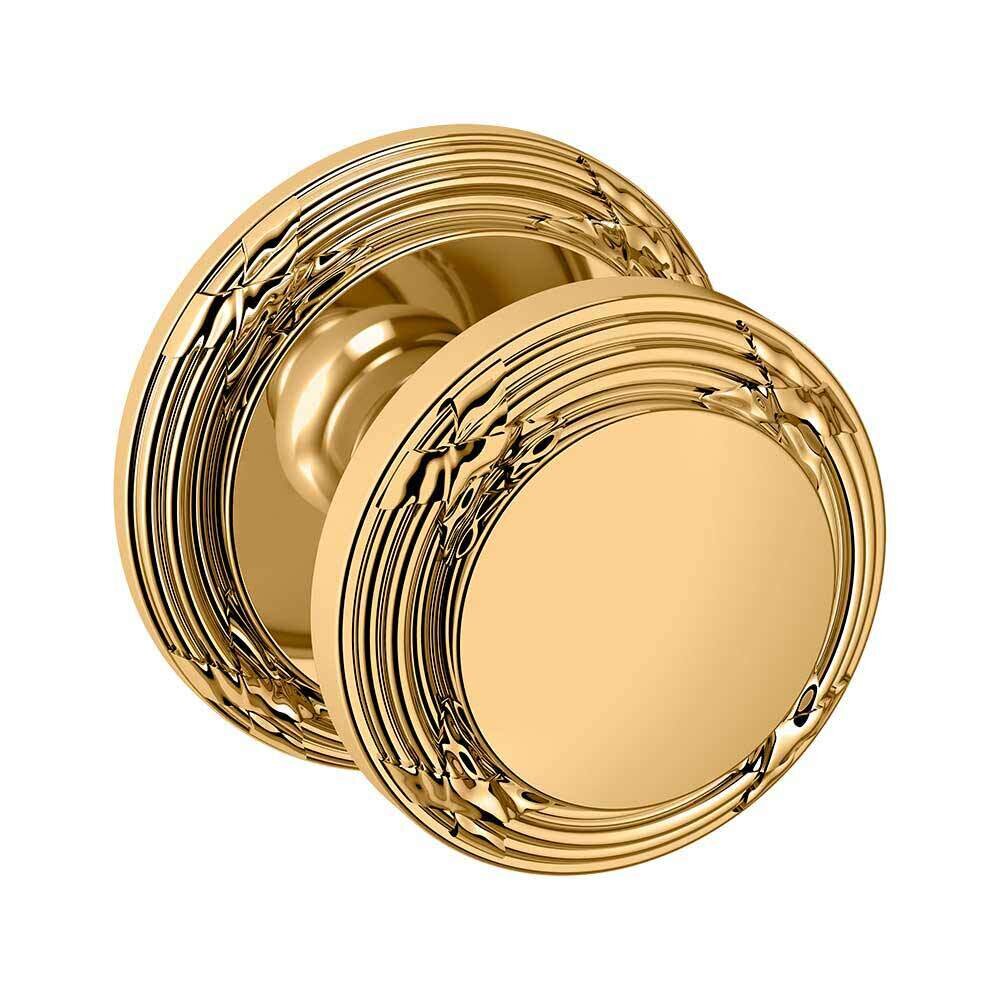 Passage 5013 Estate Knob with 5021 Rose in Lifetime Pvd Polished Brass