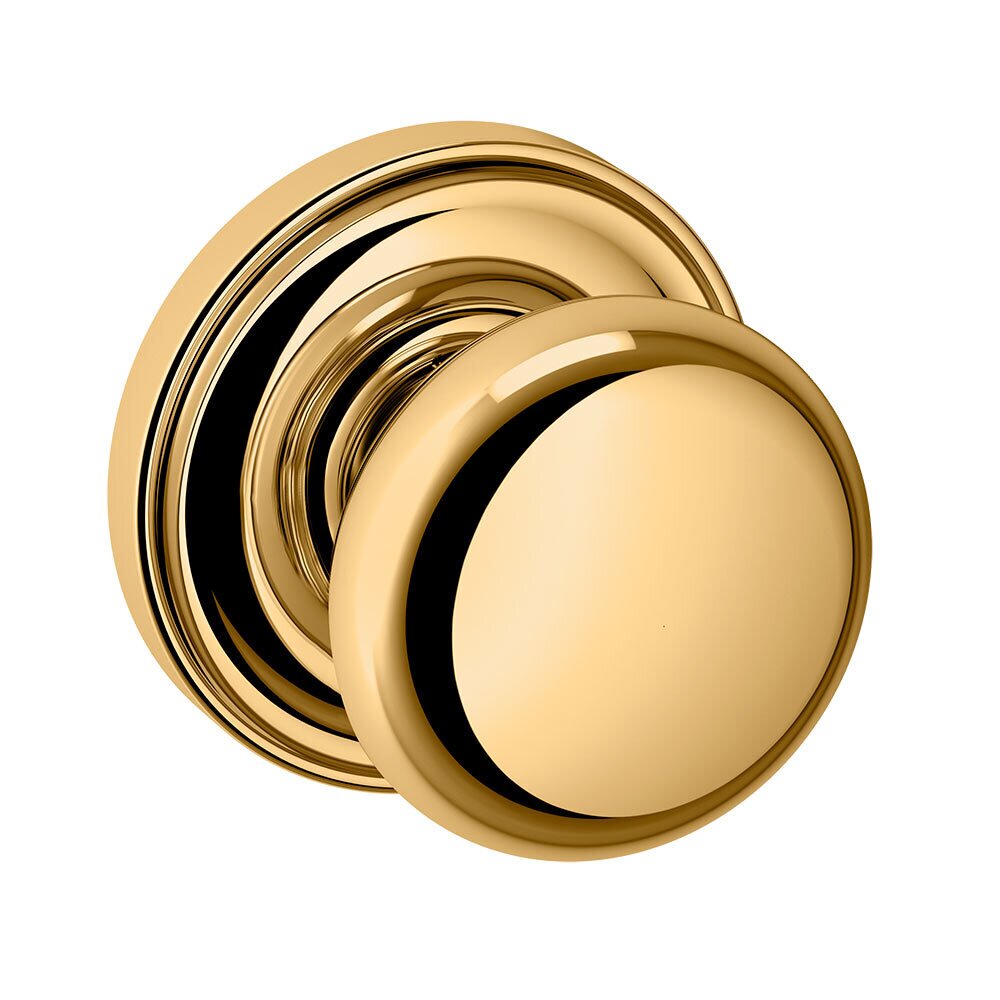 Dummy Set Classic Door Knob with Classic Rose in Unlacquered Brass