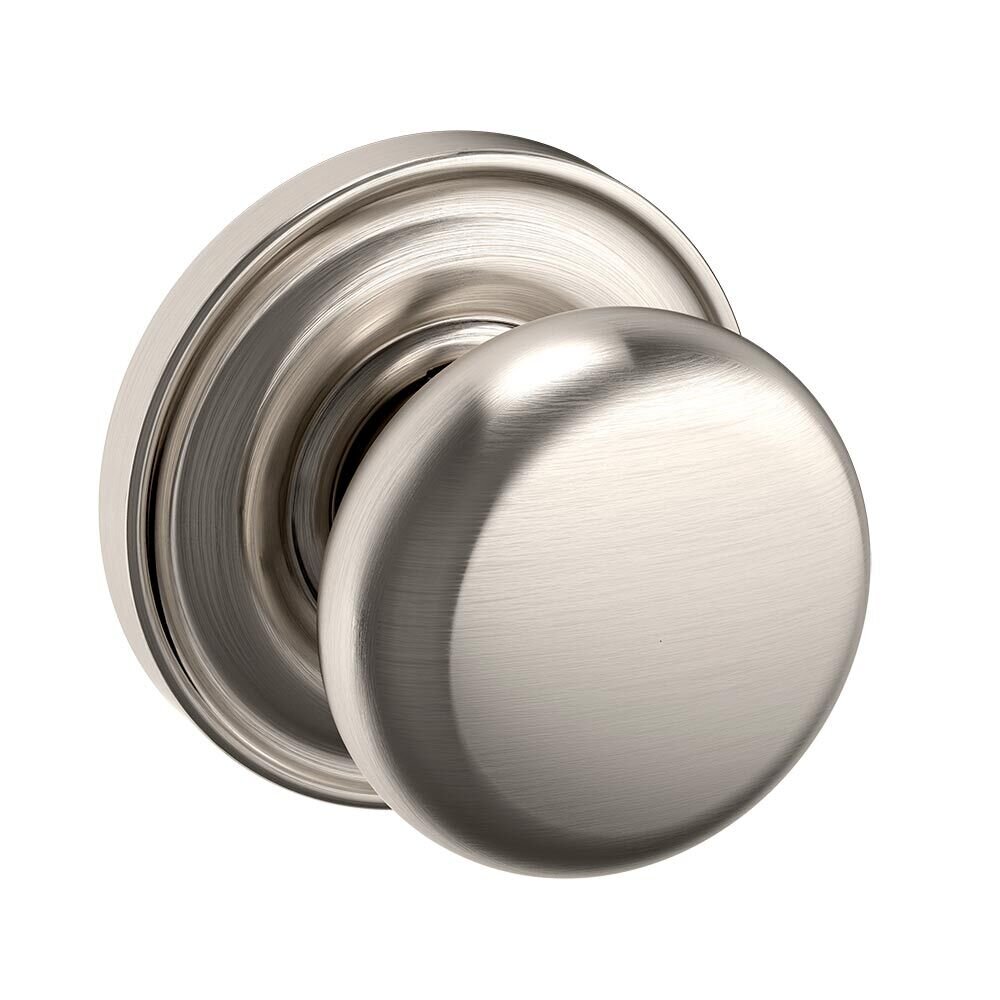 Dummy Set Classic Door Knob with Classic Rose in Lifetime Pvd Satin Nickel