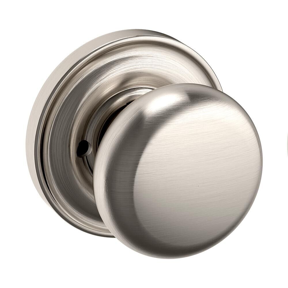 Privacy Classic Door Knob with Classic Rose in Lifetime Pvd Satin Nickel