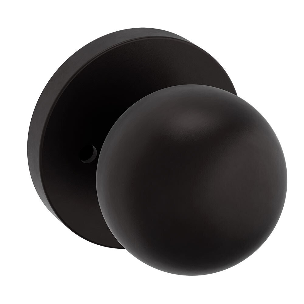 Privacy Contemporary Door Knob with Contemporary Rose in Oil Rubbed Bronze
