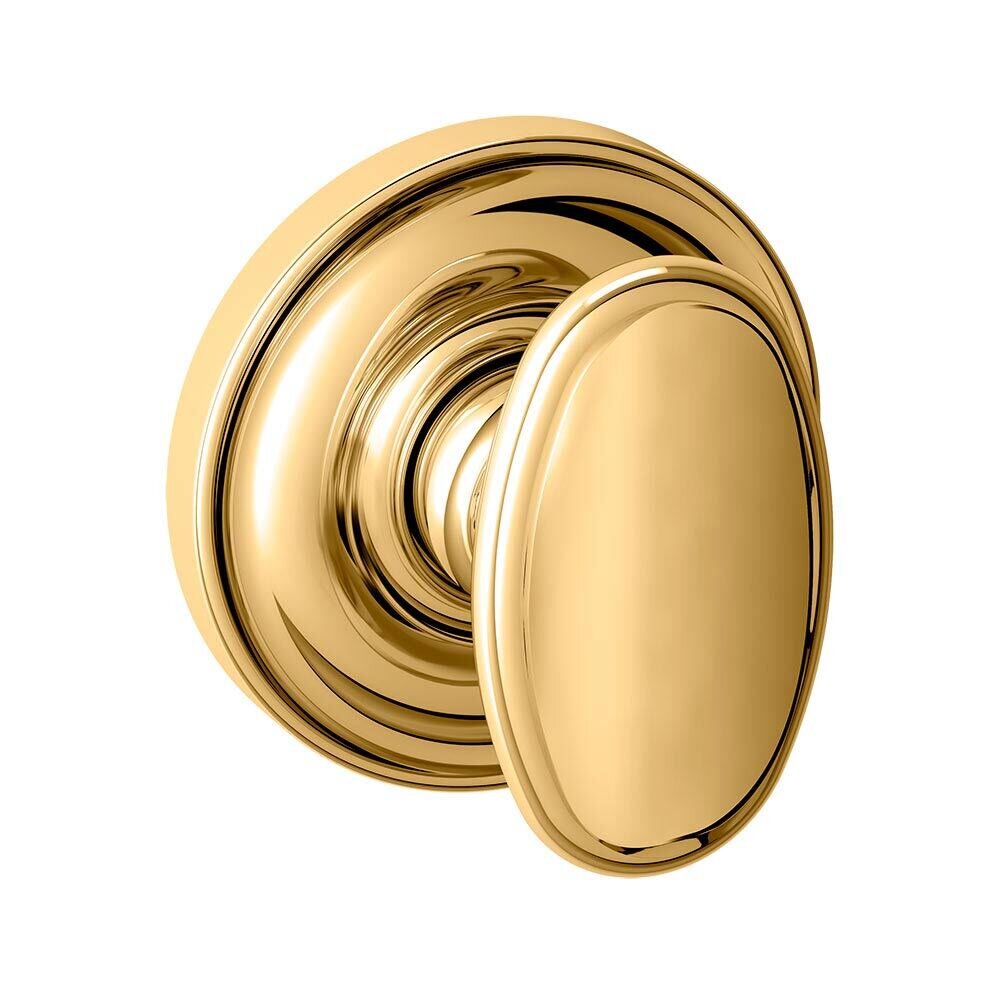 Single Dummy 5057 Oval Estate Knob with 5048 Rose in Lifetime Pvd Polished Brass