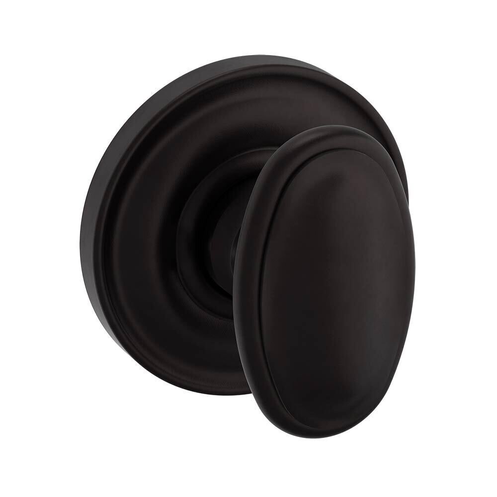 Single Dummy 5057 Oval Estate Knob with 5048 Rose in Oil Rubbed Bronze