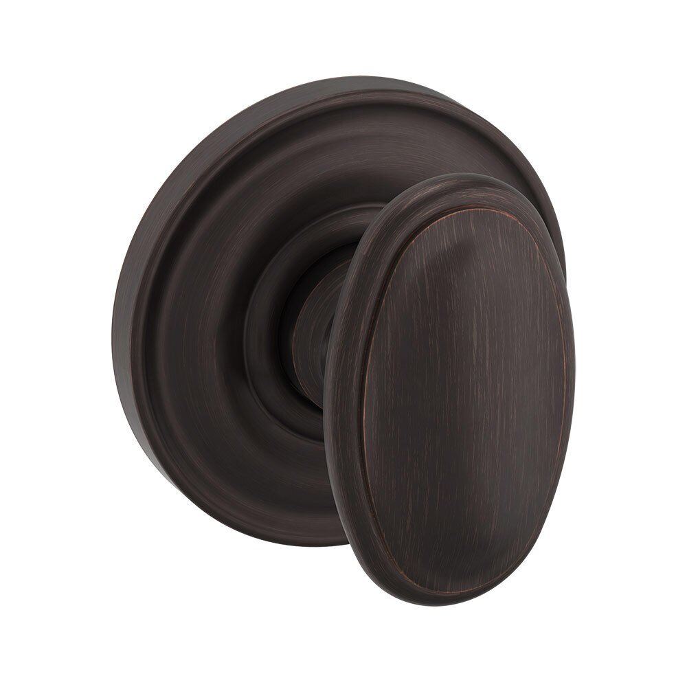 Passage 5057 Oval Estate Knob with 5048 Rose in Venetian Bronze