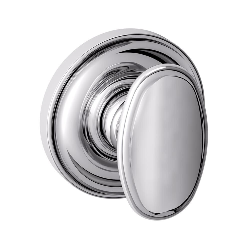 Dummy Set 5057 Oval Estate Knob with 5048 Rose in Polished Chrome