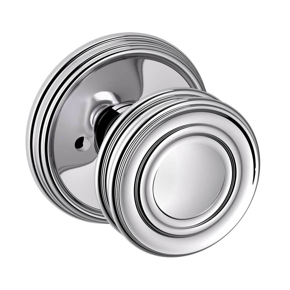 Privacy 5066 Estate Knob with 5078 Rose in Polished Chrome