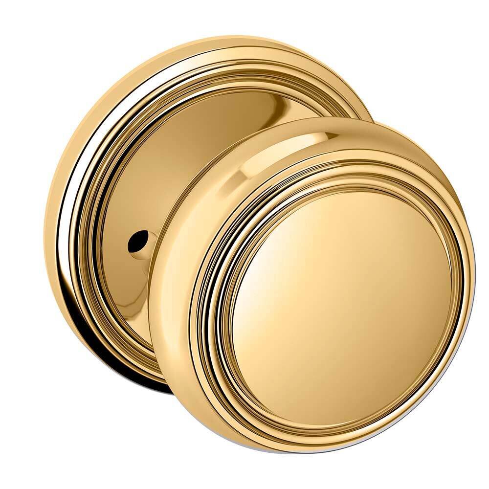 Privacy 5068 Estate Knob with 5070 Rose in Lifetime Pvd Polished Brass