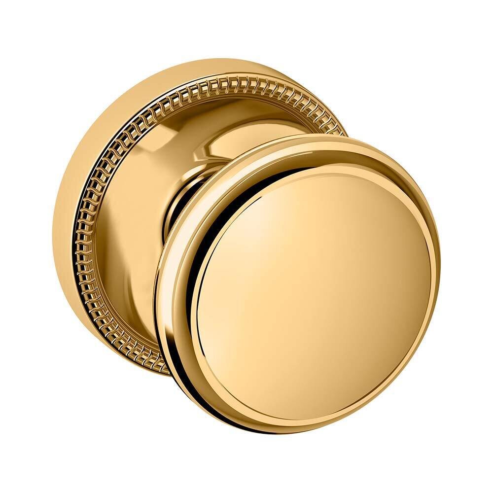 Passage 5069 Estate Knob with 5076 Rose in Lifetime Pvd Polished Brass