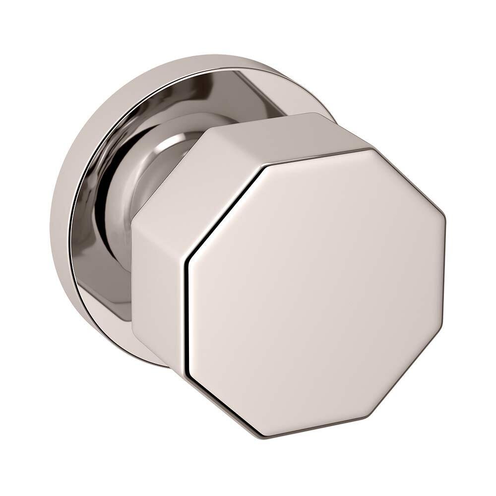 Dummy Set 5073 Octagon Estate Knob with 5046 Round Rose in Lifetime Pvd Polished Nickel