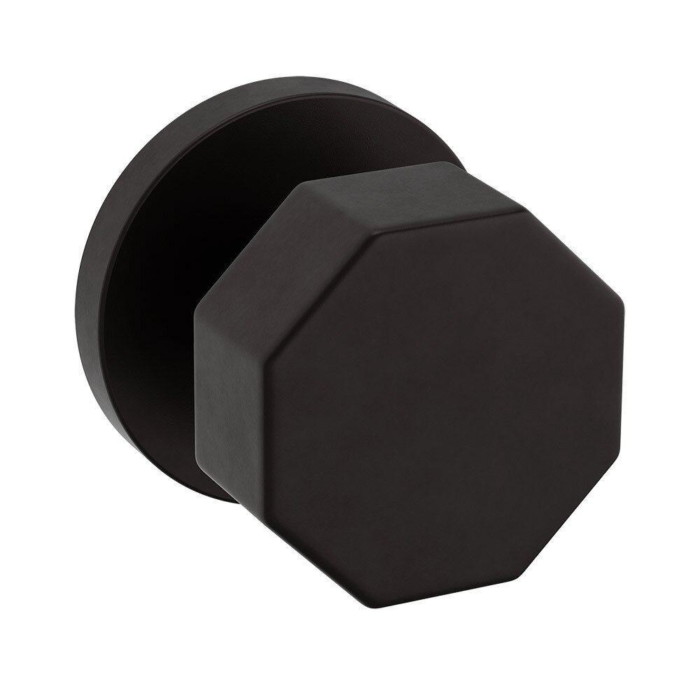 Single Dummy 5073 Octagon Estate Knob with 5046 Round Rose in Oil Rubbed Bronze