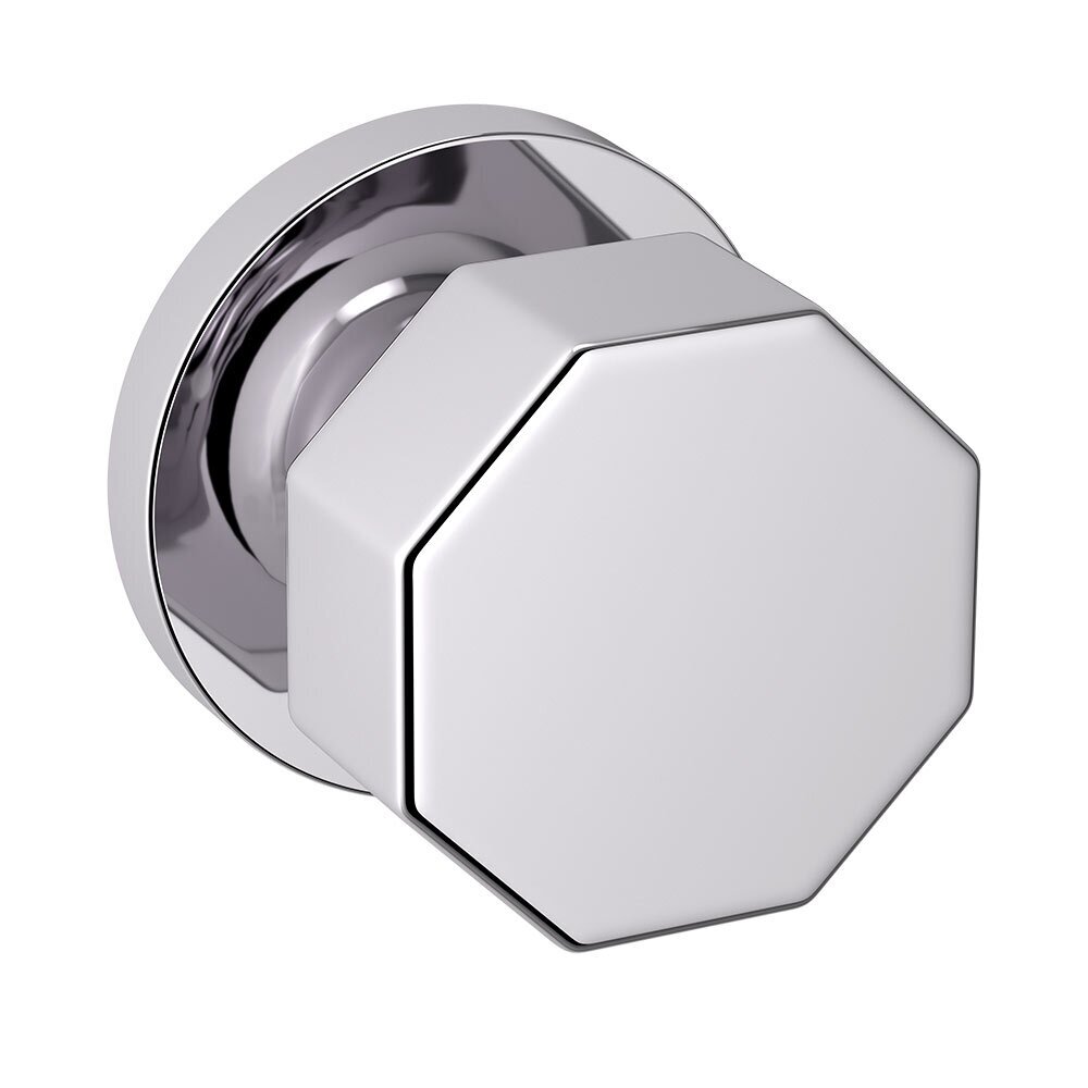 Dummy Set 5073 Octagon Estate Knob with 5046 Round Rose in Polished Chrome