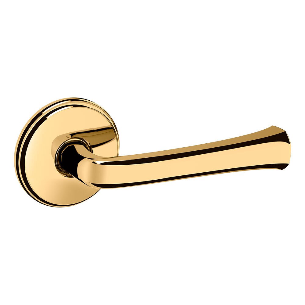Single Dummy Right Handed 5112 Estate Lever with 5075 Rose in Lifetime Pvd Polished Brass