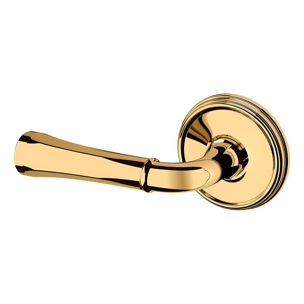 Single Dummy Left Handed 5113 Estate Lever with 5078 Rose in Unlacquered Brass
