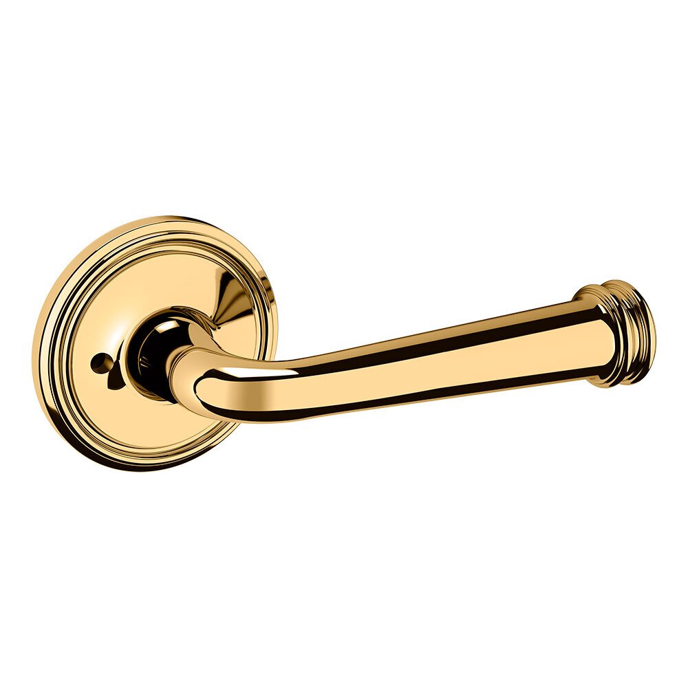Privacy 5116 Estate Lever with 5070 Rose in Lifetime Pvd Polished Brass