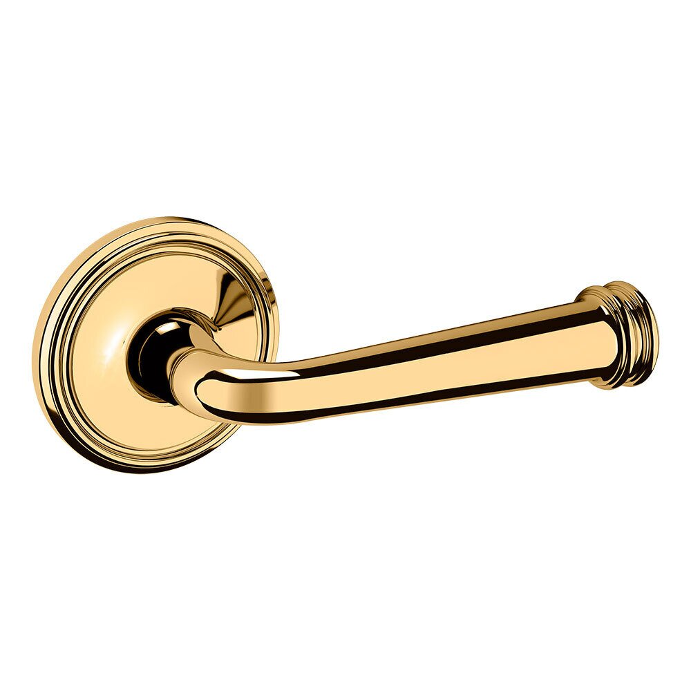 Single Dummy Right Handed 5116 Estate Lever with 5070 Rose in Unlacquered Brass