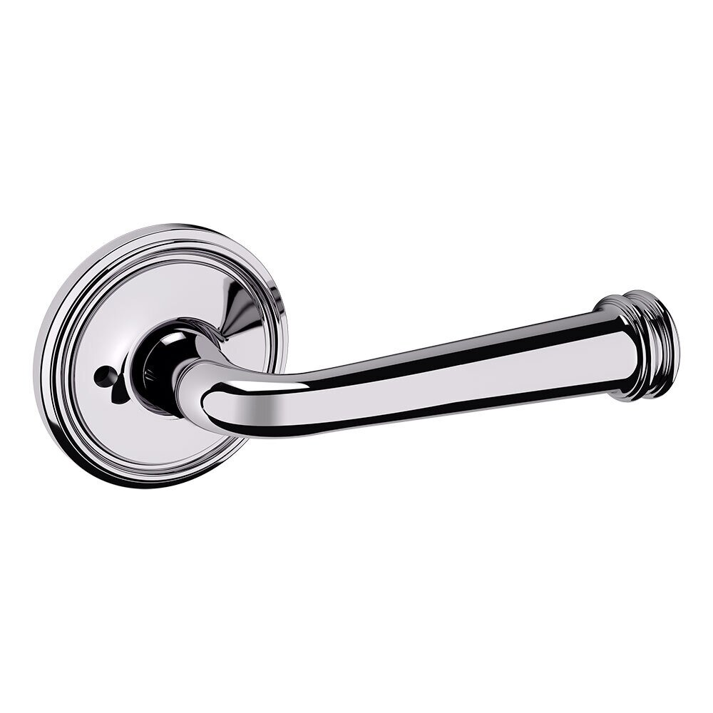 Privacy 5116 Estate Lever with 5070 Rose in Polished Chrome