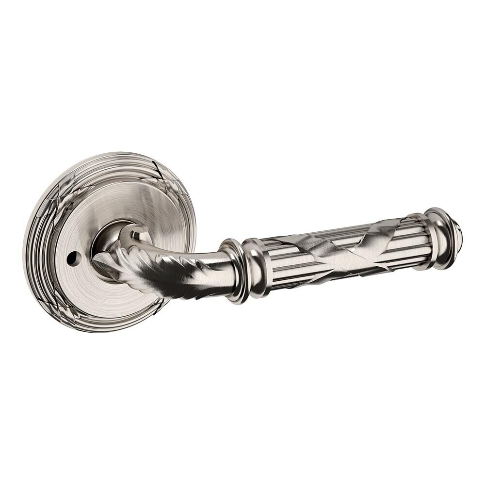 Privacy 5122 Estate Lever with 5021 Rose in Lifetime Pvd Satin Nickel