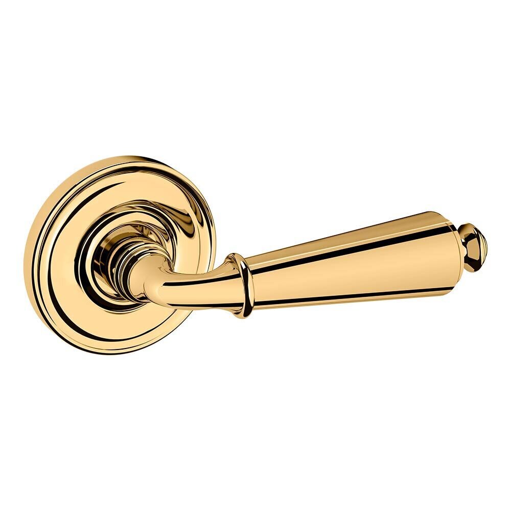 Single Dummy Right Handed 5125 Estate Lever with 5048 Rose in Lifetime Pvd Polished Brass
