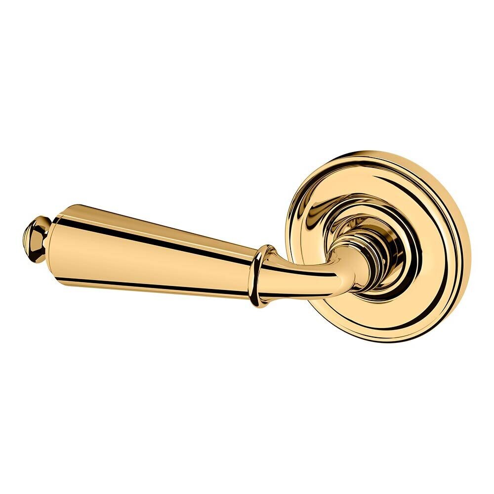Single Dummy Left Handed 5125 Estate Lever with 5048 Rose in Unlacquered Brass