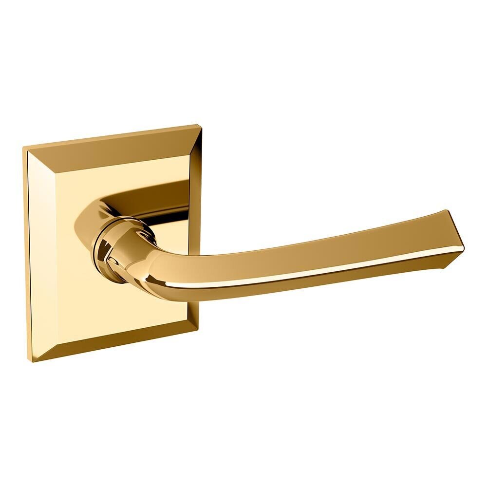 Passage 5141 Estate Lever with R033 Rose in Lifetime Pvd Polished Brass