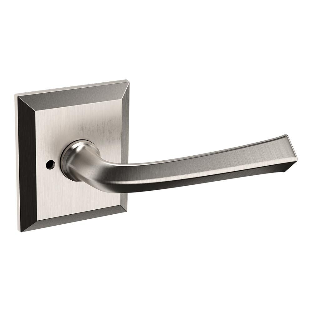 Privacy 5141 Estate Lever with R033 Rose in Lifetime Pvd Satin Nickel