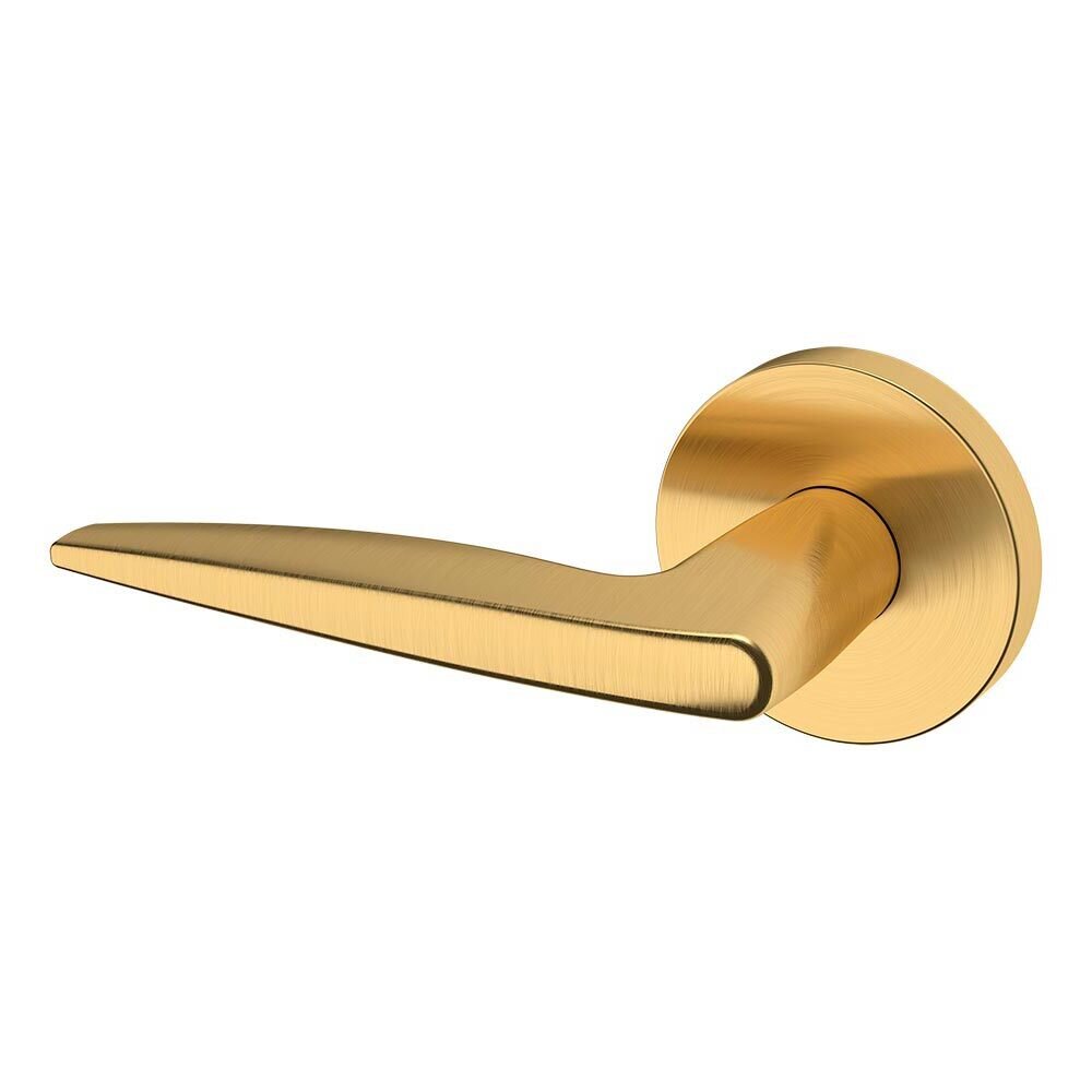 Single Dummy Left Handed 5166 Estate Lever with 5046 Rose in PVD Lifetime Satin Brass
