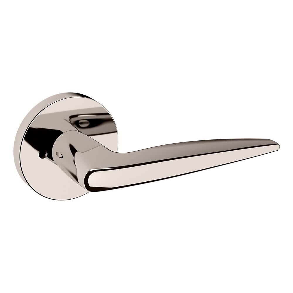 Privacy 5166 Estate Lever with 5046 Rose in Lifetime Pvd Polished Nickel
