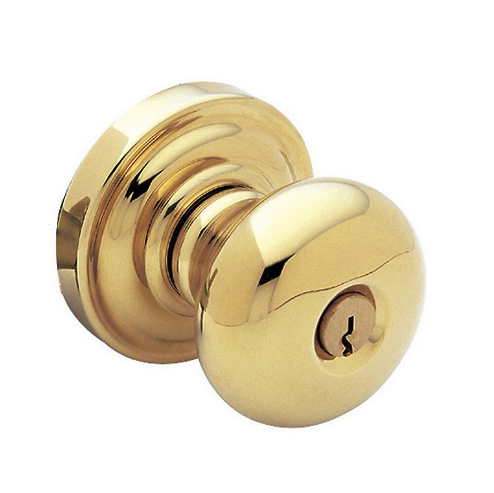 Keyed Classic Knob in Lifetime Pvd Polished Brass