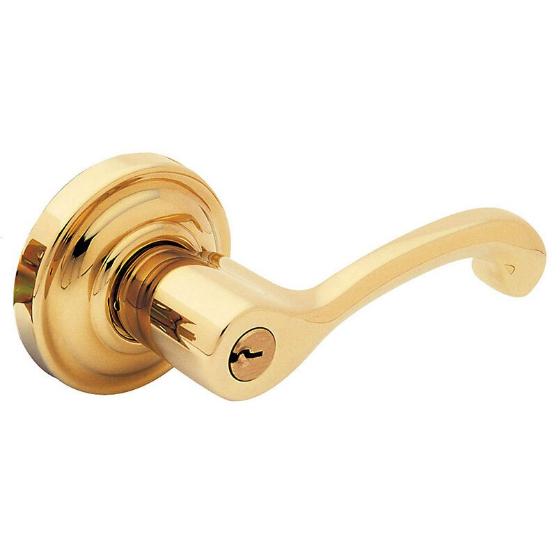 Keyed Classic Lever in Lifetime Pvd Polished Brass