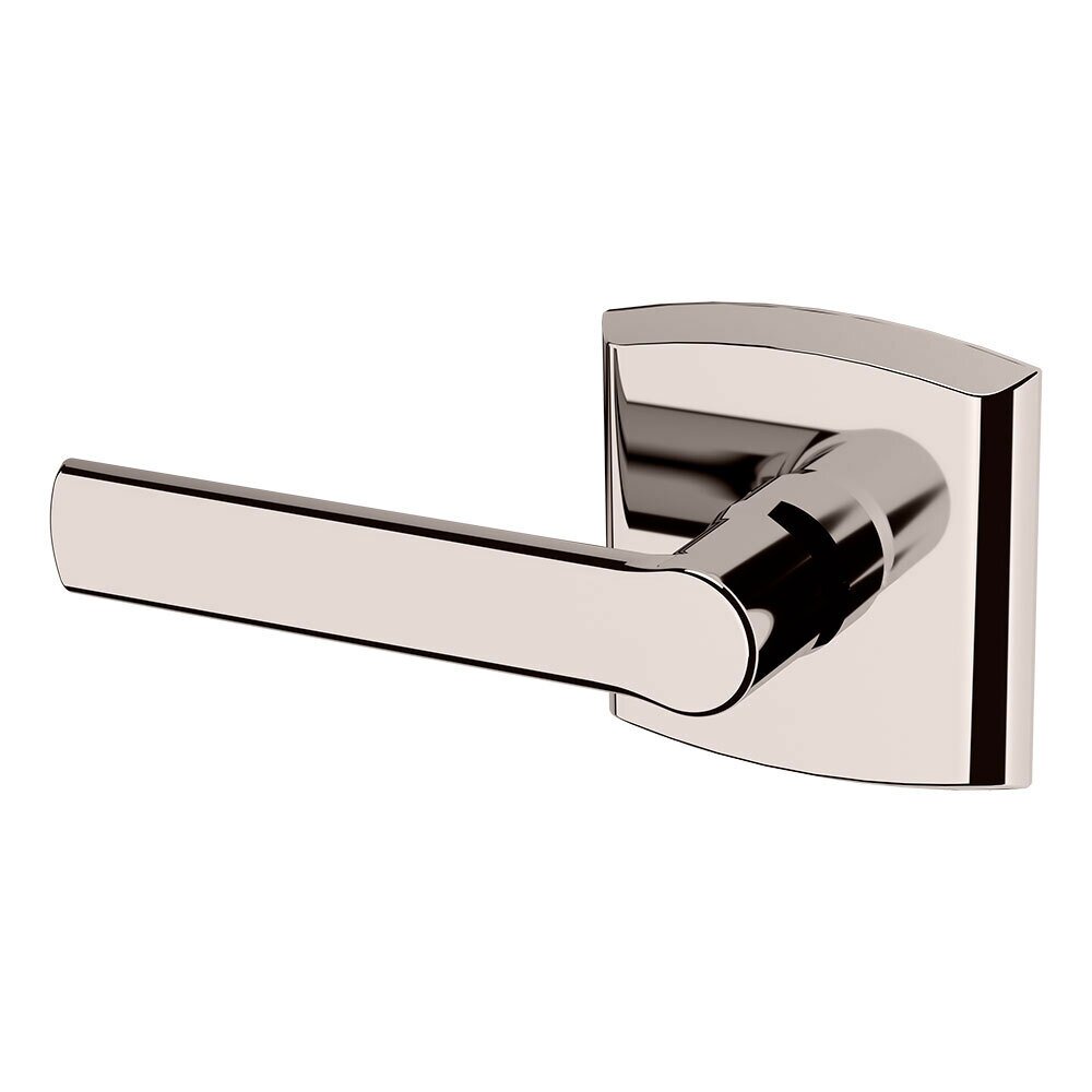 Left Handed Single Dummy Soho Door Lever with Soho Rose in Lifetime Pvd Polished Nickel