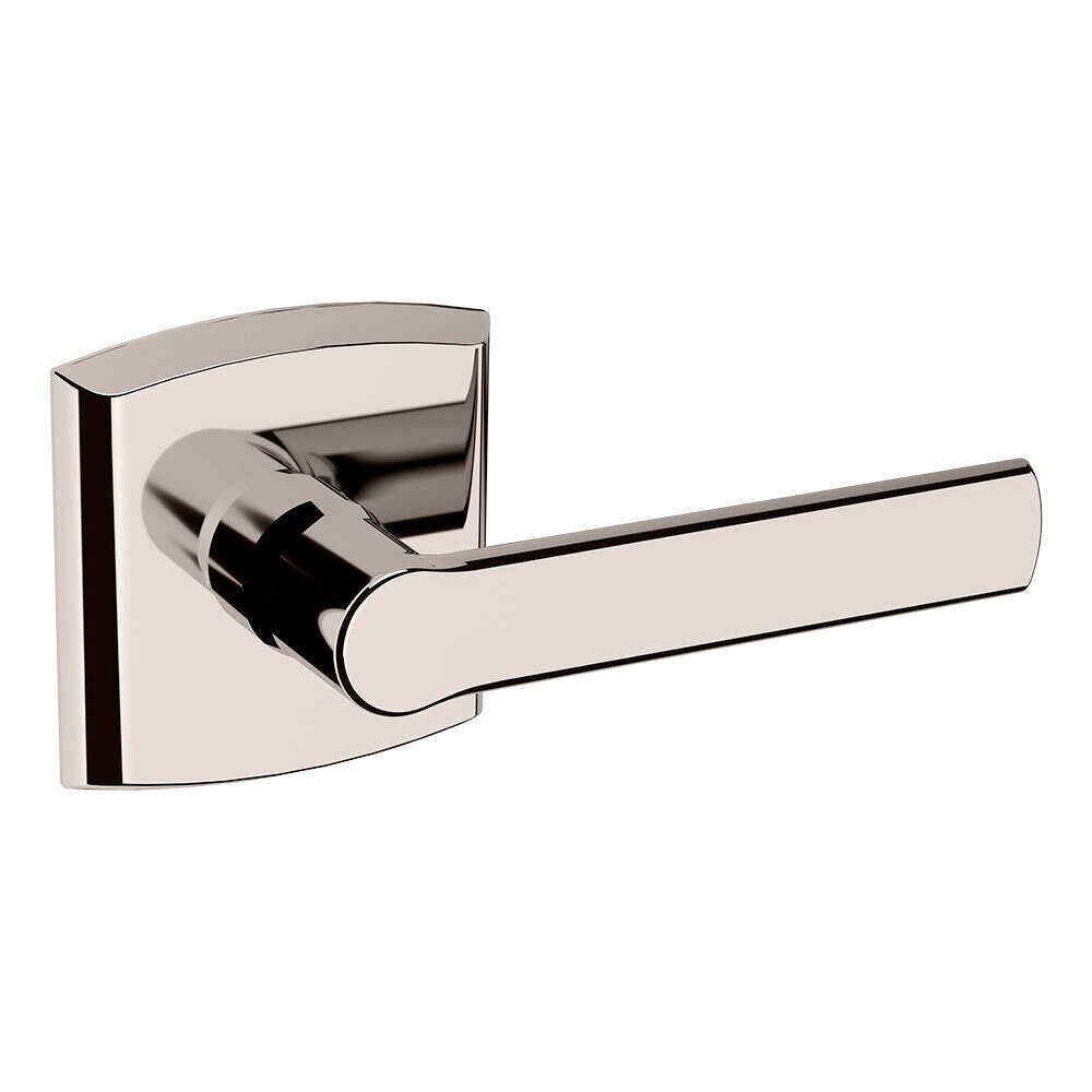 Passage Soho Door Lever with Soho Rose in Lifetime Pvd Polished Nickel