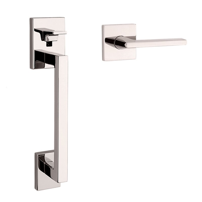 Sectional Full Dummy Handleset With Left Handed Interior Lever in Lifetime Pvd Polished Nickel