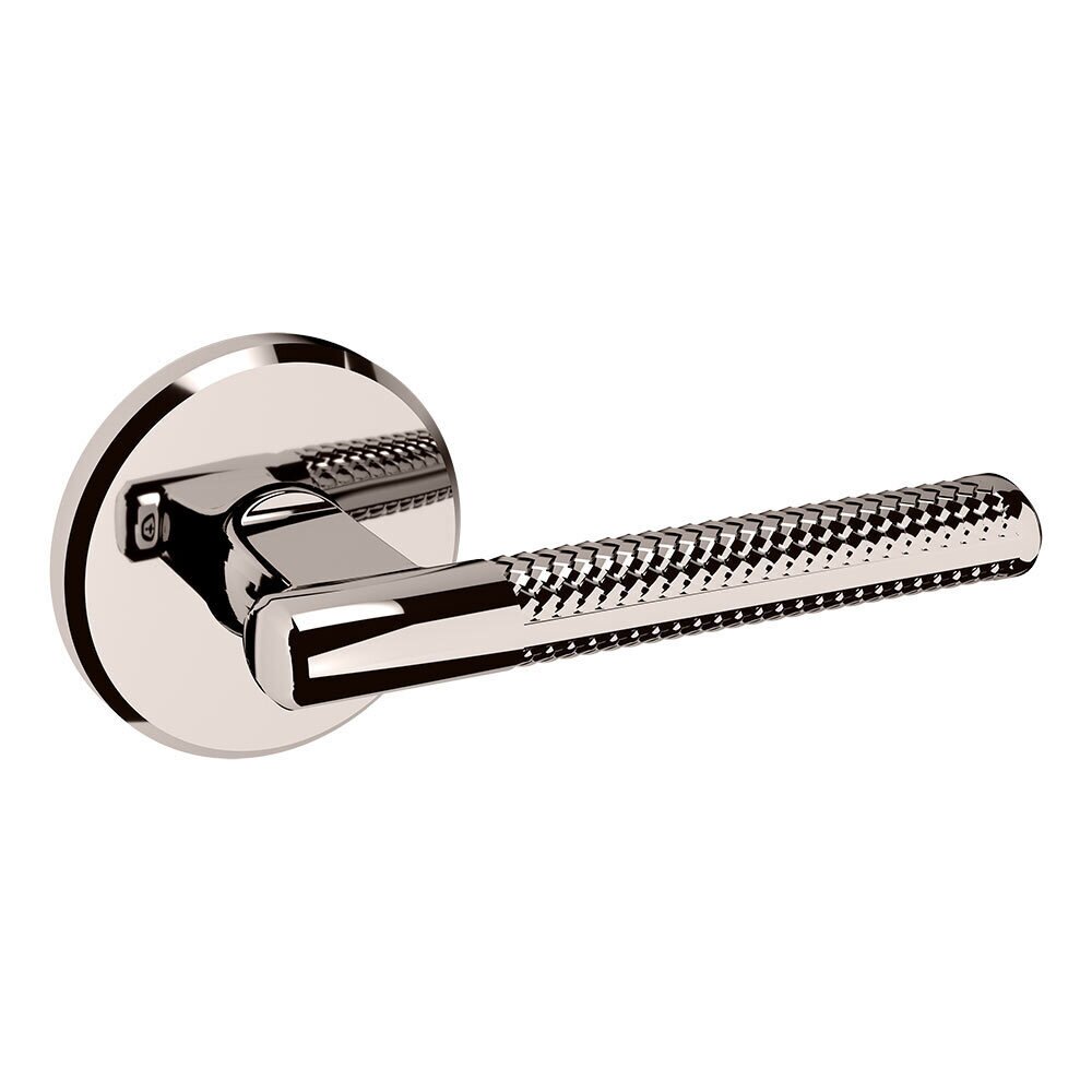 Passage L015 Knurled Estate Lever with R016 Rose in Lifetime Pvd Polished Nickel