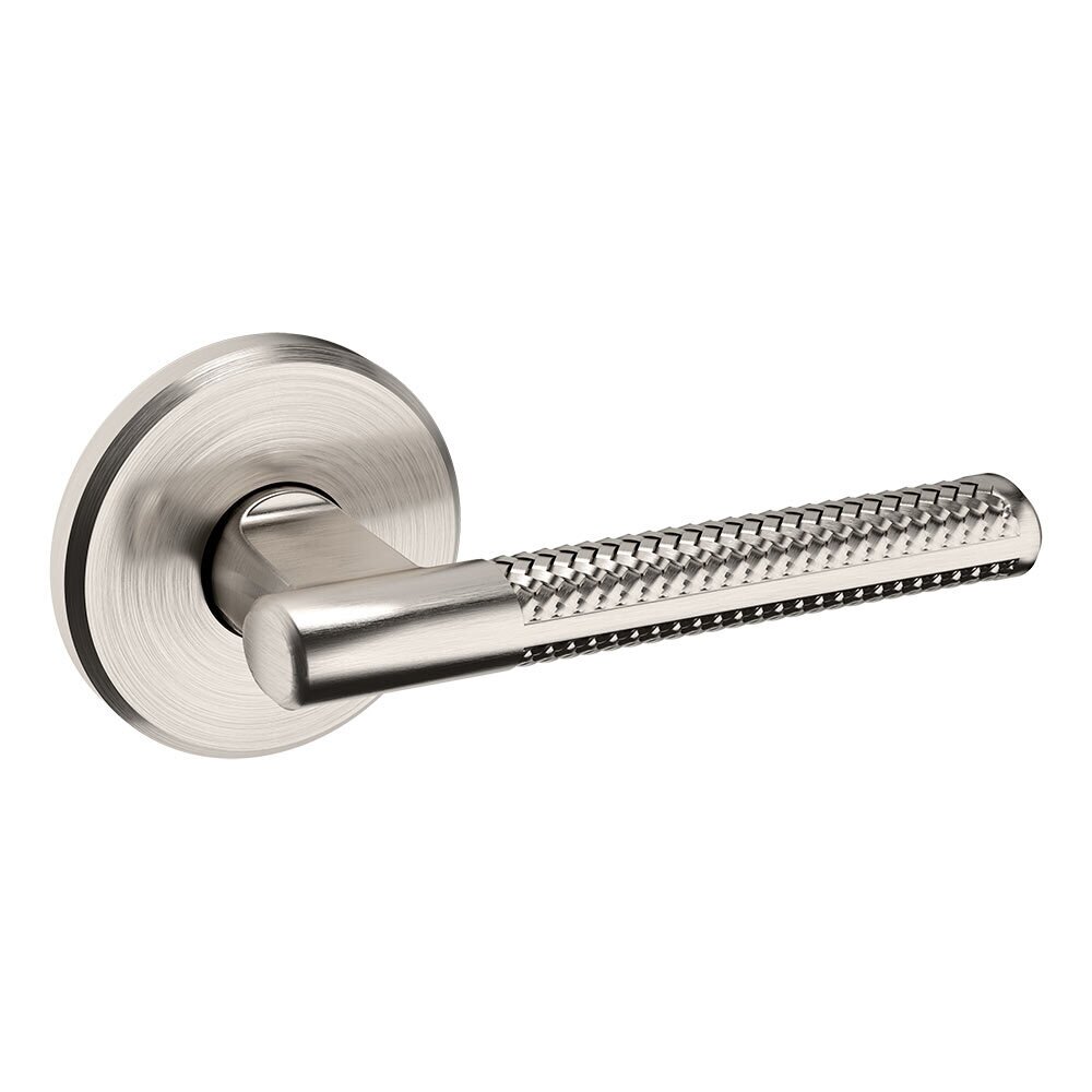 Dummy Set L015 Knurled Estate Lever with R016 Rose in Lifetime Pvd Satin Nickel