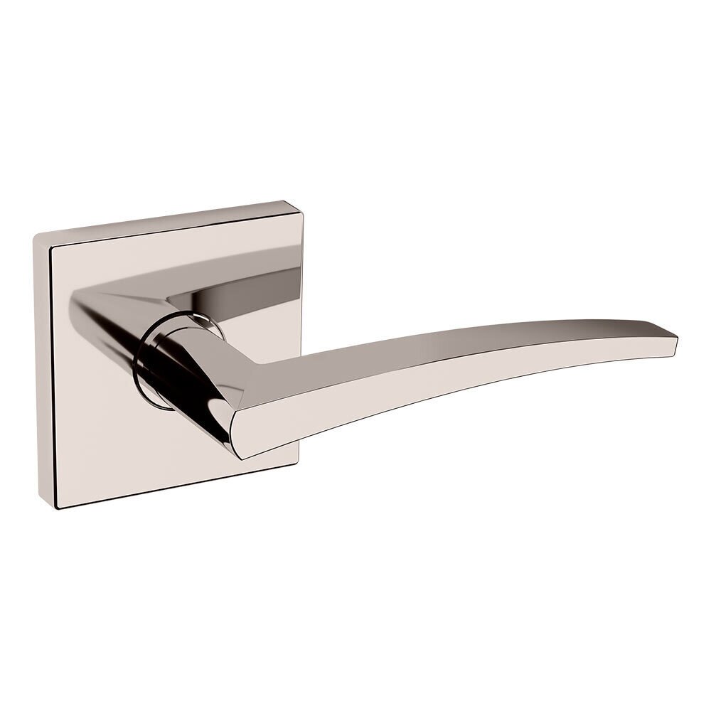 Single Dummy Right Handed L022 Estate Lever with R017 Square Rose in Lifetime Pvd Polished Nickel