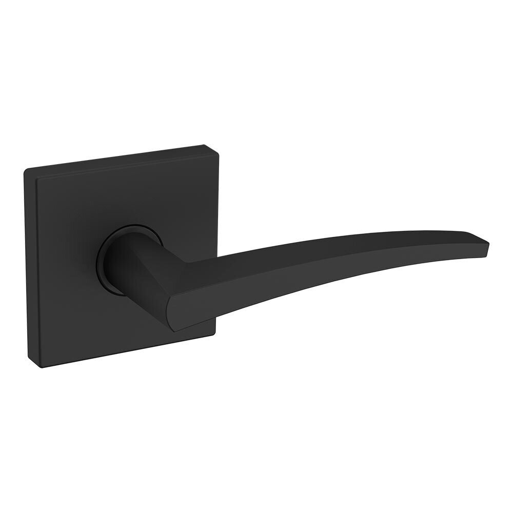 Single Dummy Right Handed L022 Estate Lever with R017 Square Rose in Satin Black