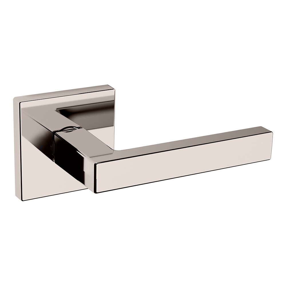 Dummy Set L023 Estate Lever with R017 Square Rose in Lifetime Pvd Polished Nickel