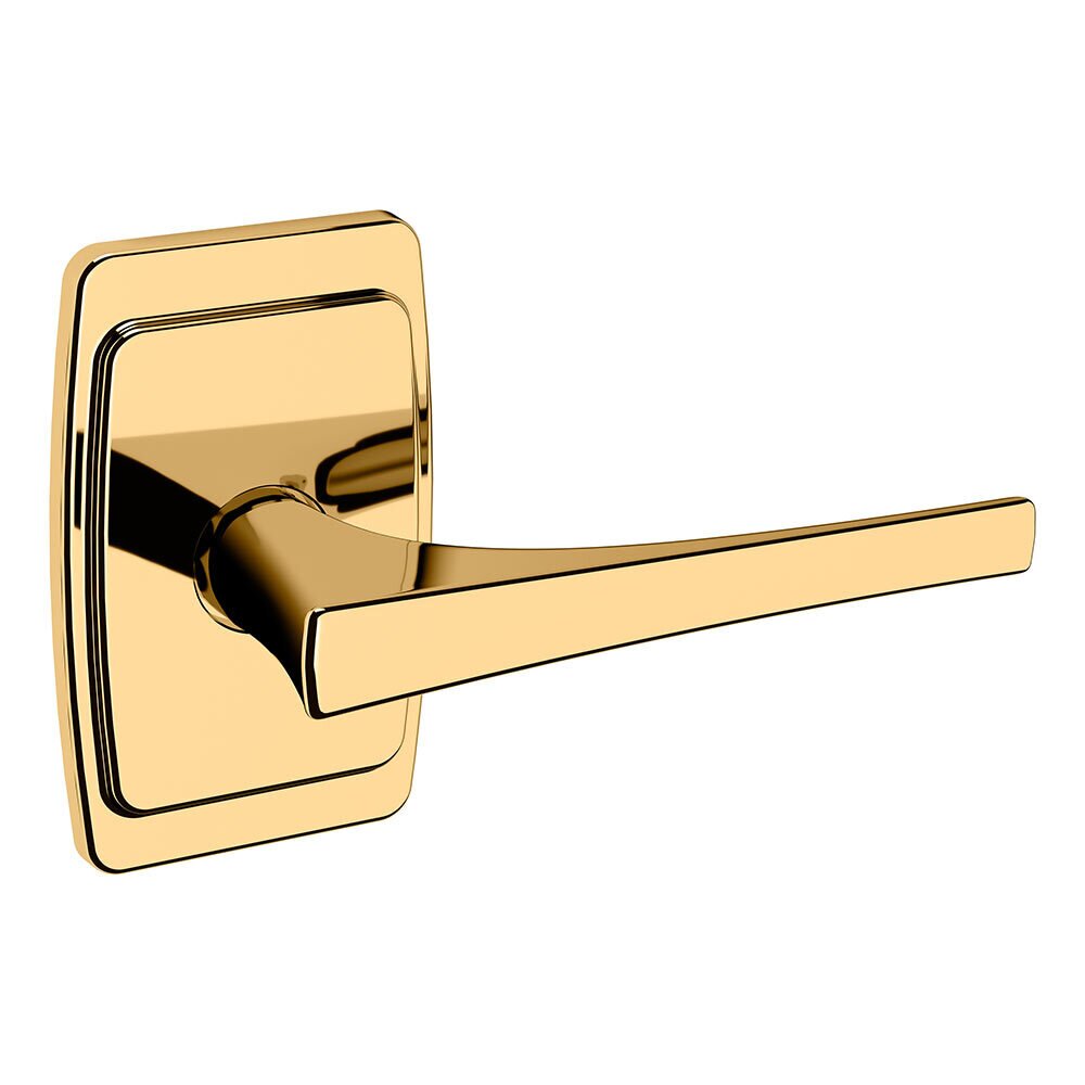 Dummy Set L025 Estate Lever with R046 Rose in Unlacquered Brass