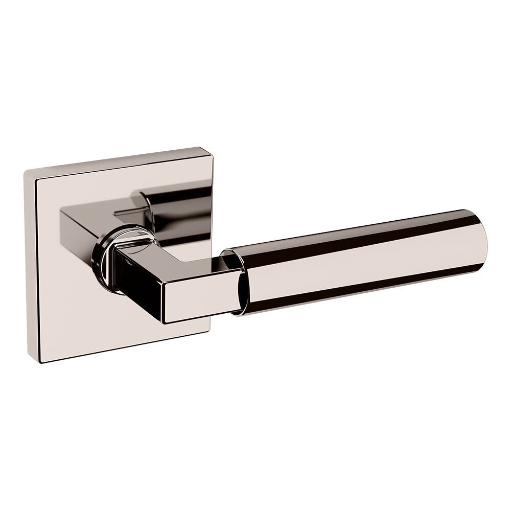 Dummy Set L029 Estate Lever with R017 Square Rose in Lifetime Pvd Polished Nickel