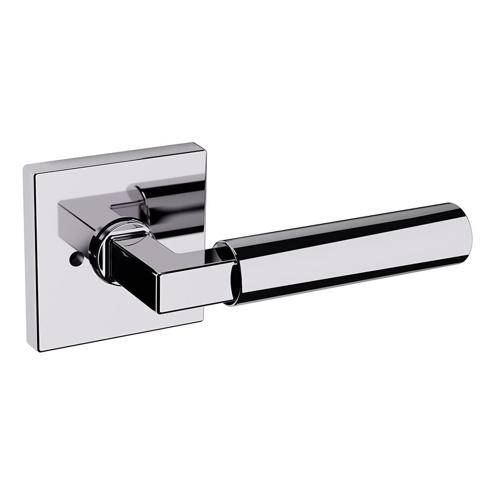 Privacy L029 Estate Lever with R017 Square Rose in Polished Chrome