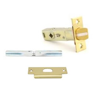 Passage Knob Replacement Latch with ASA Strike in Lifetime Pvd Polished Brass