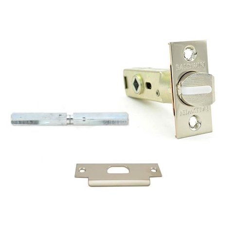 Privacy Knob Replacement Latch with ASA Strike in Lifetime Pvd Polished Nickel