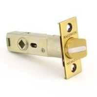Passage Knob Replacement Latch in Satin Brass and Brown