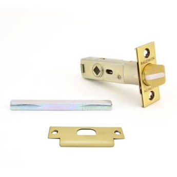Passage Knob Replacement Latch with ASA Strike in Satin Brass and Brown