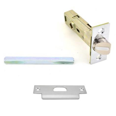 Passage Knob Replacement Latch with ASA Strike in Polished Chrome