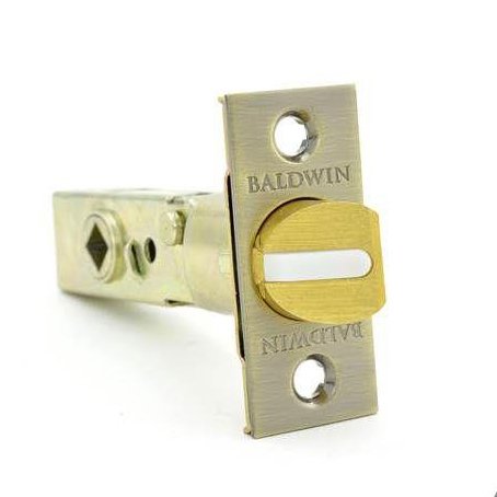 Passage Lever Replacement Latch in Satin Brass and Black