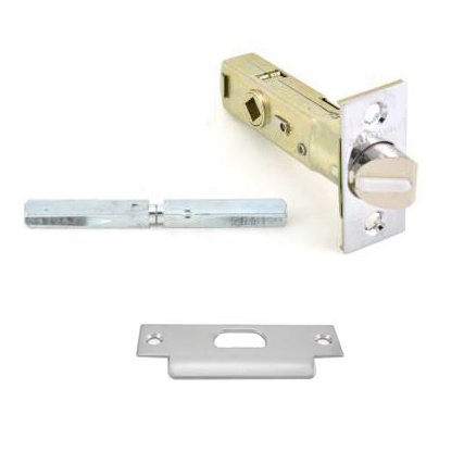 Passage Lever Replacement Latch with ASA Strike in Satin Chrome