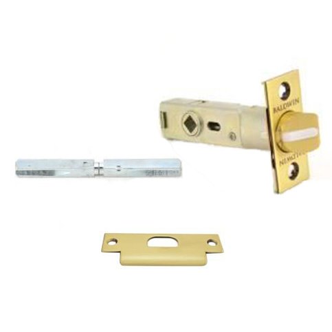 Privacy Lever Replacement Latch with ASA Strike in PVD Lifetime Satin Brass