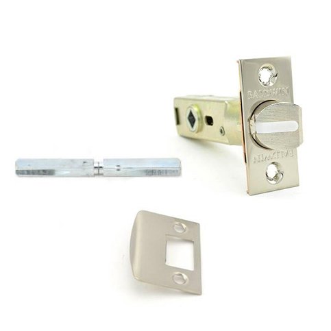 Passage Lever Replacement Latch with Full Lip Strike in Lifetime Pvd Polished Nickel